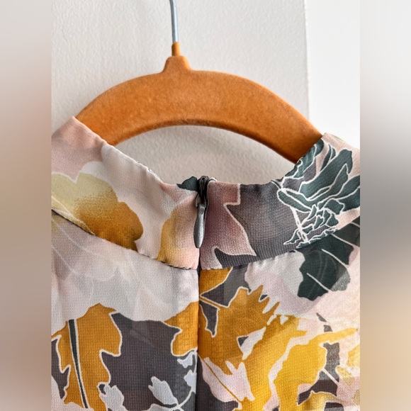 7TH AVENUE Floral Print High Neck Long Sleeve Blouse - Picture 4 of 5